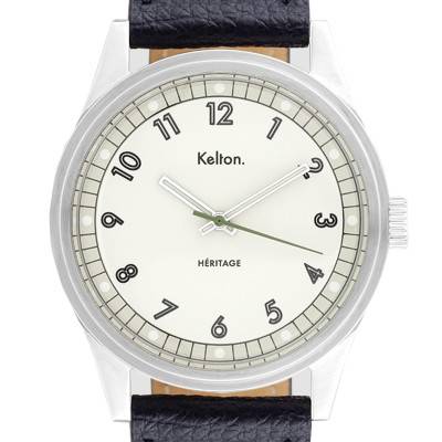 Montre Héritage Blanche Epsom navy 9126832 - Kelton