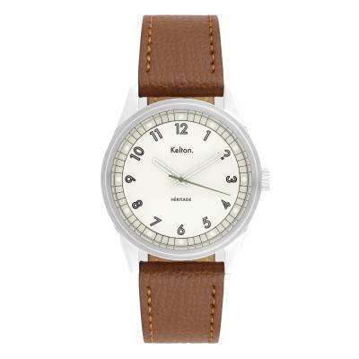 Montre Héritage Blanche Epsom camel 9126812 - Kelton