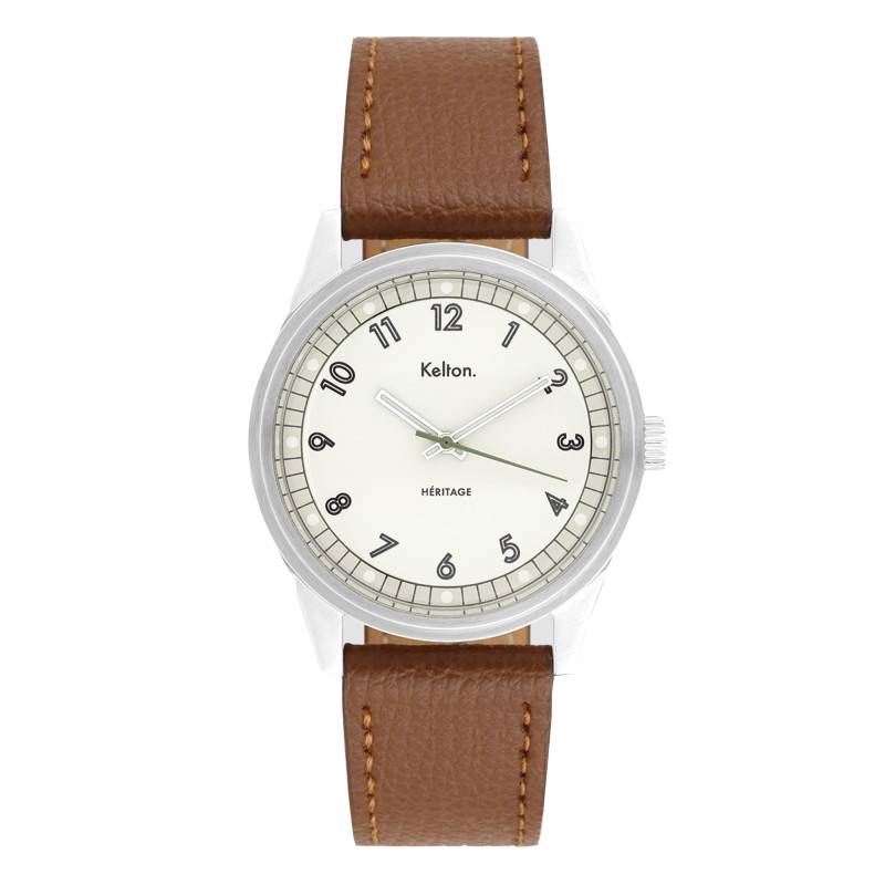 Montre Héritage Blanche Epsom camel 9126812 - Kelton