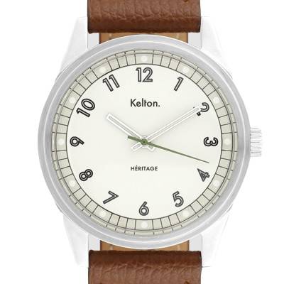 Montre Héritage Blanche Epsom camel 9126812 - Kelton