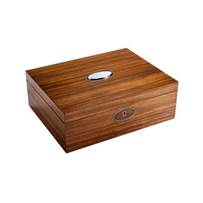 Boîte à Bijoux Musicale Ballet en Bois de Noyer, Le Lac des Cygnes, Dimensions 26x20,2x9 cm - Wolf 1834