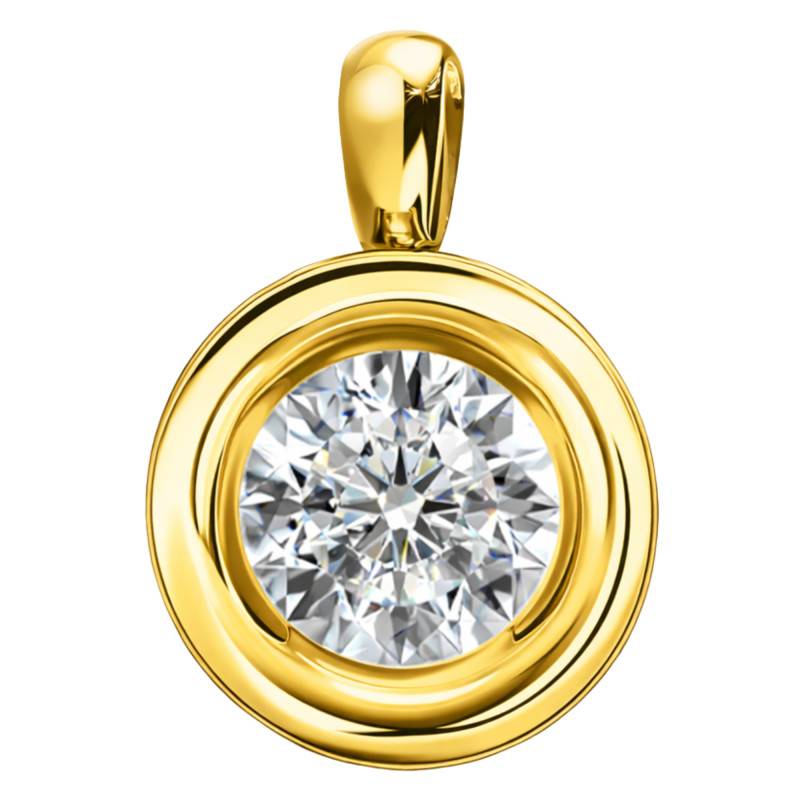 Pendentif en Or Jaune 375 & Diamants Clos 0,08 ct - Ocarat
