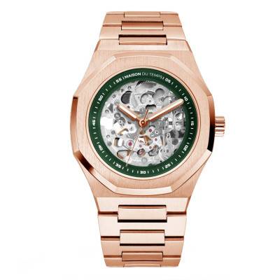 MTBeta Rose Gold Steel Skeleton Watch - Maison du Temps