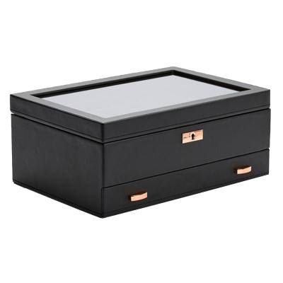 WOLF 1834 AXIS 10-Watch Box with Drawer, Bronze - Wolf 1834