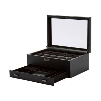 WOLF 1834 AXIS 10-Watch Box with Drawer, Powder-Coated - Wolf 1834