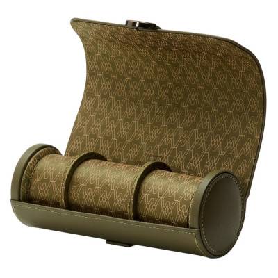 Rouleau Rangement 3 montres Earth Olive - Wolf 1834
