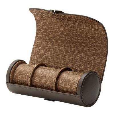 Rouleau Rangement 3 montres Earth Coffee - Wolf 1834