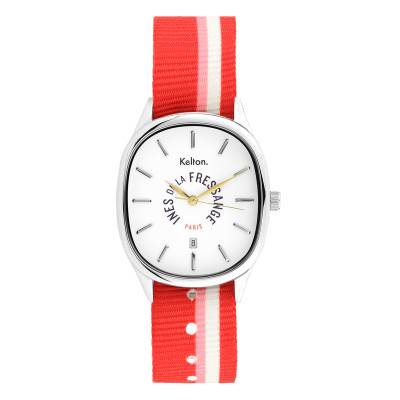 Montre Grande Colorama Rouge- Rose Kelton x Ines de la Fressange Paris 9124382 - Kelton