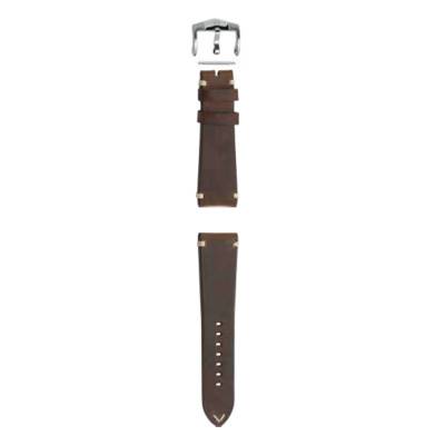 Vintage Brown Cowhide Leather Watch Strap for Grands Fonds MN64 - SGF4032 - ZRC