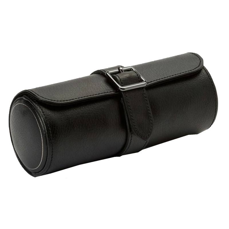 British Racing Black 3-Watch Roll - Wolf 1834