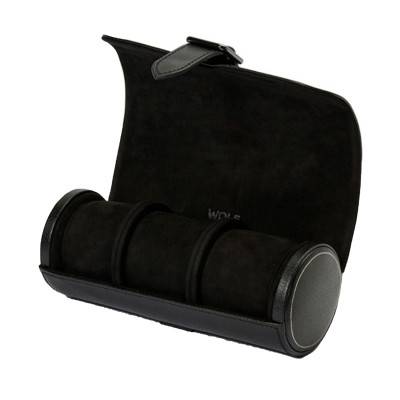 British Racing Black 3-Watch Roll - Wolf 1834