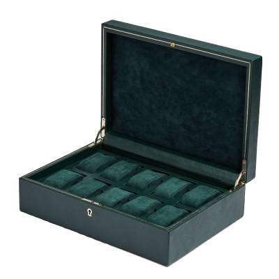 British Racing Green 10-Piece Watch Box 792802 - Wolf 1834
