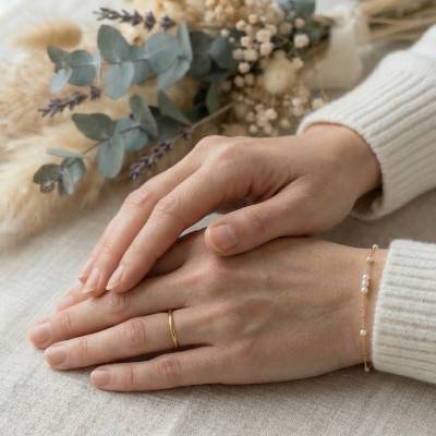 Alliance Demi-Jonc en Or Jaune 750, Largeur 1,5 mm - Amore