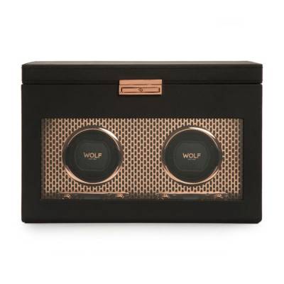 Axis Double Watch Winder with Storage - Wolf 1834