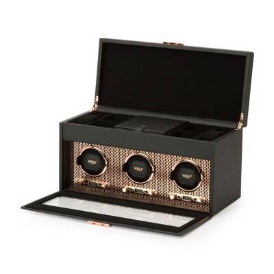 Triple Axis Watch Winder with Storage - Wolf 1834