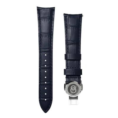 Beaubleu Blue Caiman Leather Watch Strap 20 x 16 mm - Beaubleu