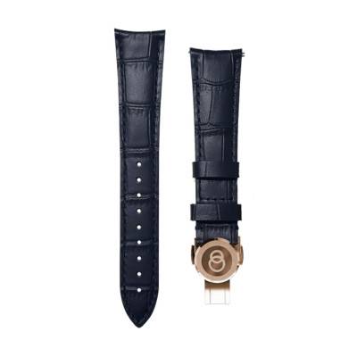 Beaubleu Blue Caiman Leather Watch Strap 20 x 16 mm - Beaubleu