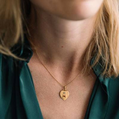 L'Audacieuse Heart Love Medal in 750/1000 Yellow Gold - Augis