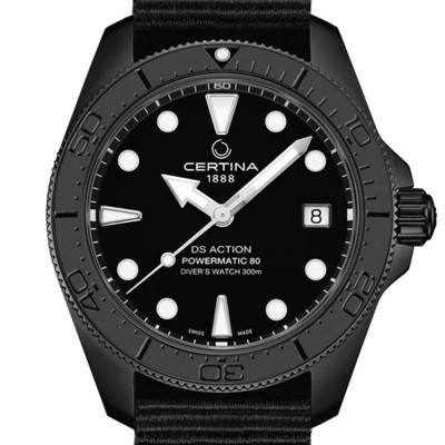 Montre DS Action Diver 38mm Powermatic 80 C0488073805100 - Certina
