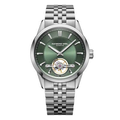 Freelancer Calibre RW1212 42 mm Green Dial Watch 2781-ST-52051 - Raymond Weil