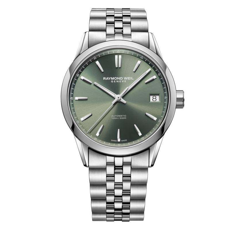 Freelancer Date 40 mm Green Dial Watch 2741-ST-52001 - Raymond Weil