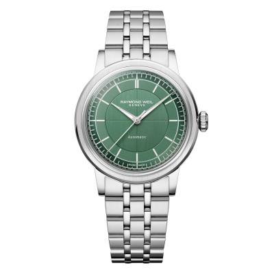 Green Millesime Central Seconds 35 mm Watch - Green Dial 2125-ST-52011 - Raymond Weil
