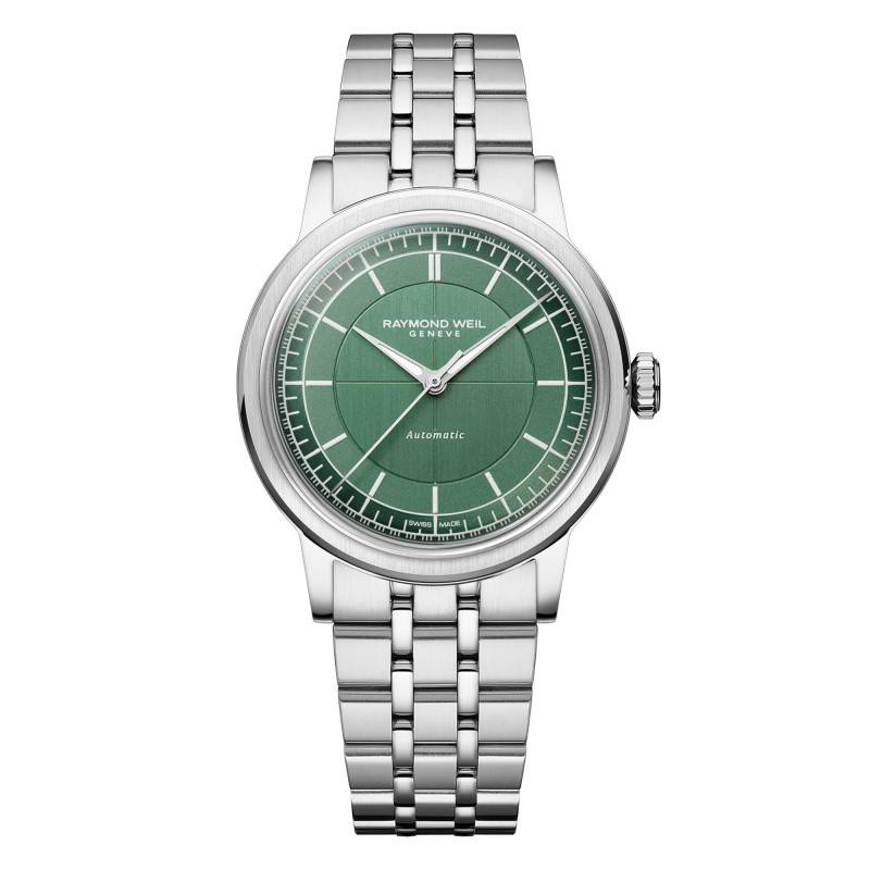 Green Millesime Central Seconds 35 mm Watch - Green Dial 2125-ST-52011 - Raymond Weil