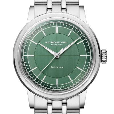 Green Millesime Central Seconds 35 mm Watch - Green Dial 2125-ST-52011 - Raymond Weil