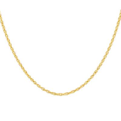 375/1000 Yellow Gold Prince of Wales Chain, 51 cm Length, 0.40 mm Width - Emanessence