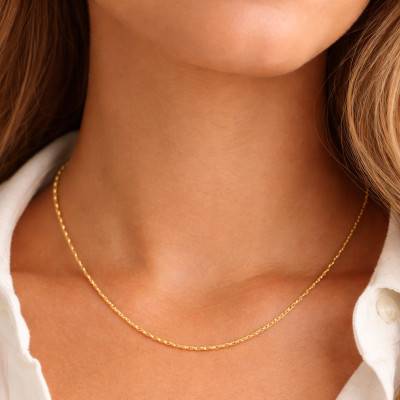 Chaîne Prince de Galles en Or Jaune 375, Longueur 41 cm, Largeur 0,40 mm - Ocarat