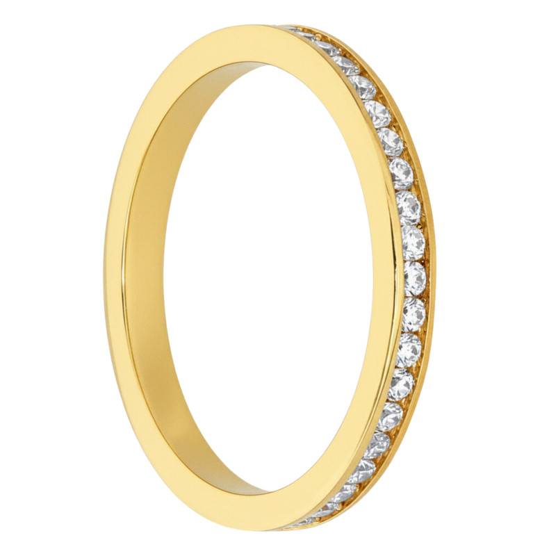 375/1000 Yellow Gold & Diamond Full Eternity Band Standard Rail Sanaga, Width 2.30 mm - Fair'Belle