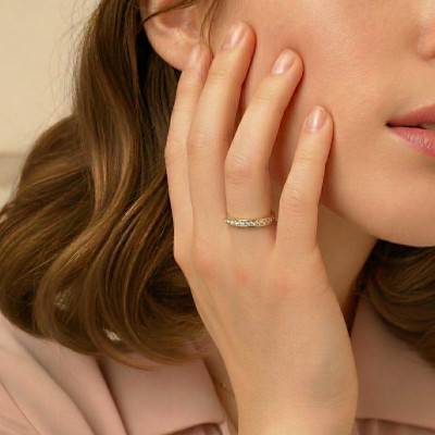 Sanaga Standard Wedding Ring in 750 Yellow Gold & Diamonds, Width 2.30 mm - Fair'Belle