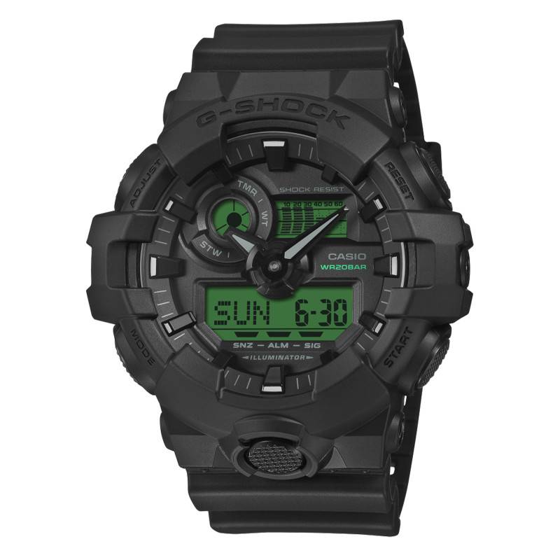 Black & Electro Green Capsule Watch GA-700BEG-1AER - Casio G-Shock