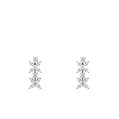 Boucles d'Oreilles Diamants de Synthèse 1,50 ct en Or Blanc 750 - Ocarat
