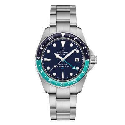 DS Action GMT Powermatic 80 Watch C0329291104101 - Certina