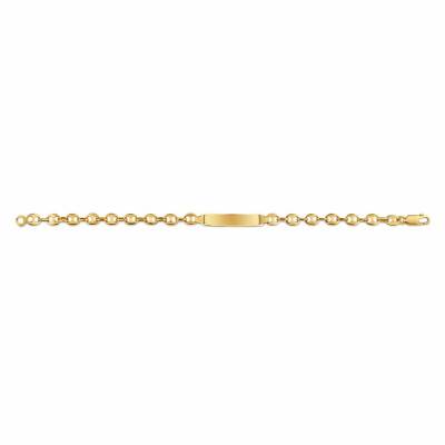 Gourmette Maille Grain de Café en Or Jaune 750, Longueur 14 cm, Largeur 4 mm - Lucas Lucor