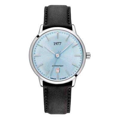 Montre EDMOND bleu glacier argenté cuir 1977P01163 - 1977