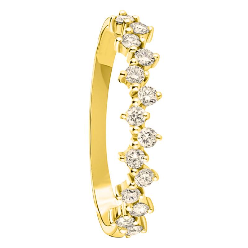Bague de Fiançailles Fantaisie, Diamants de Synthèse 0,46 ct en Or Jaune 750, Taille 54 - Ocarat