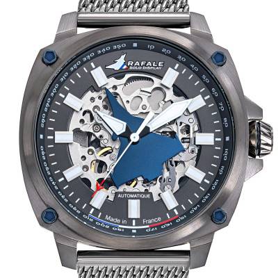 Steel Gun Automatic Pilot Watch Rafale Solo Display 666040 - Patrouille de France