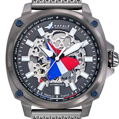 Watch Rafale Solo Display PILOTE Automatique Steel Gun 666038 - Patrouille de France