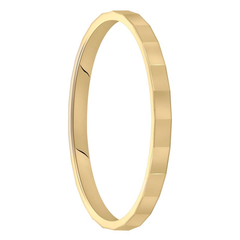 375/1000 Yellow Gold Faceted Wedding Ring, Width 1.80 mm - Fair'Belle