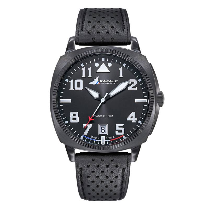 Rafale Solo Display COACH Black Leather Watch 666033 - Patrouille de France