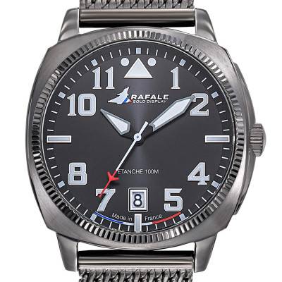 Black Steel Rafale Solo Display COACH Watch 666032 - Patrouille de France
