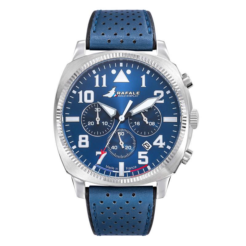 Rafale Solo Display COACH Chrono Blue Leather Watch 666025 - Patrouille de France