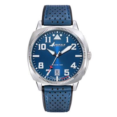Blue Leather COACH Watch Rafale Solo Display 666029 - Patrouille de France