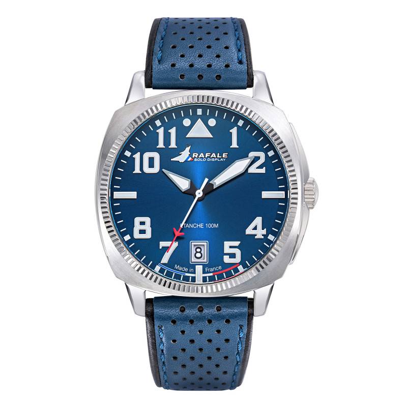 Blue Leather COACH Watch Rafale Solo Display 666029 - Patrouille de France
