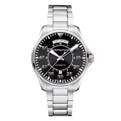 Khaki Aviation Pilot Day Date Auto Watch H64615135 - Hamilton