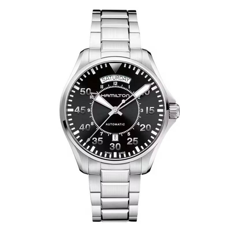 Khaki Aviation Pilot Day Date Auto Watch H64615135 - Hamilton