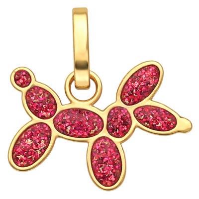 Pendentif Chien en Or Jaune 375 & Laque - Ocarat