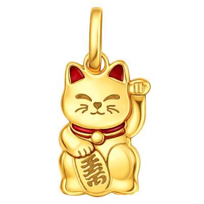 375 Yellow Gold Little Cat Pendant - Ocarat